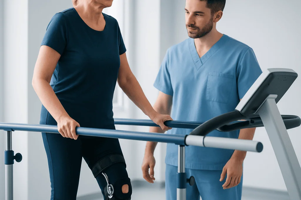 Walking After Knee Replacement — physiotherapy after knee replacement