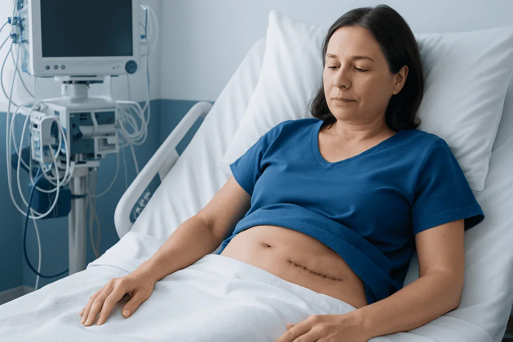 What a hip surgery scar looks and feels like during healing — hip operation scar