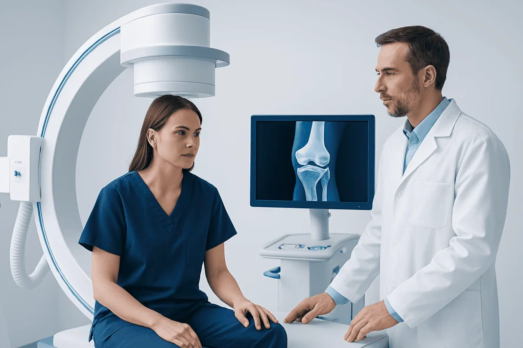What bones make up the knee joint? — knee joint bones