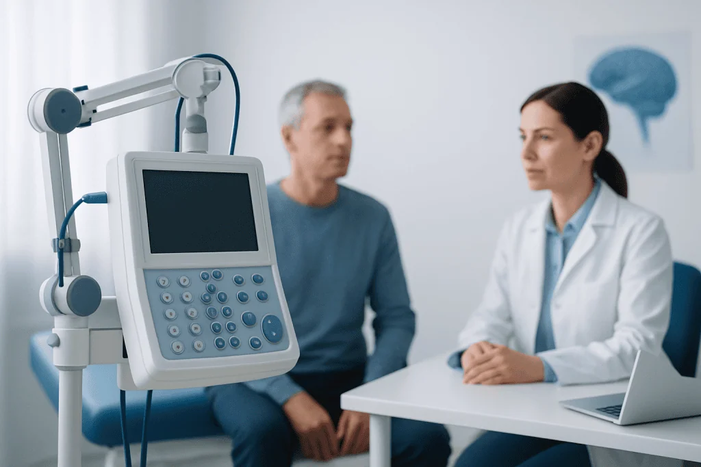 What happens before and at the start of the visit — neurologist consultation