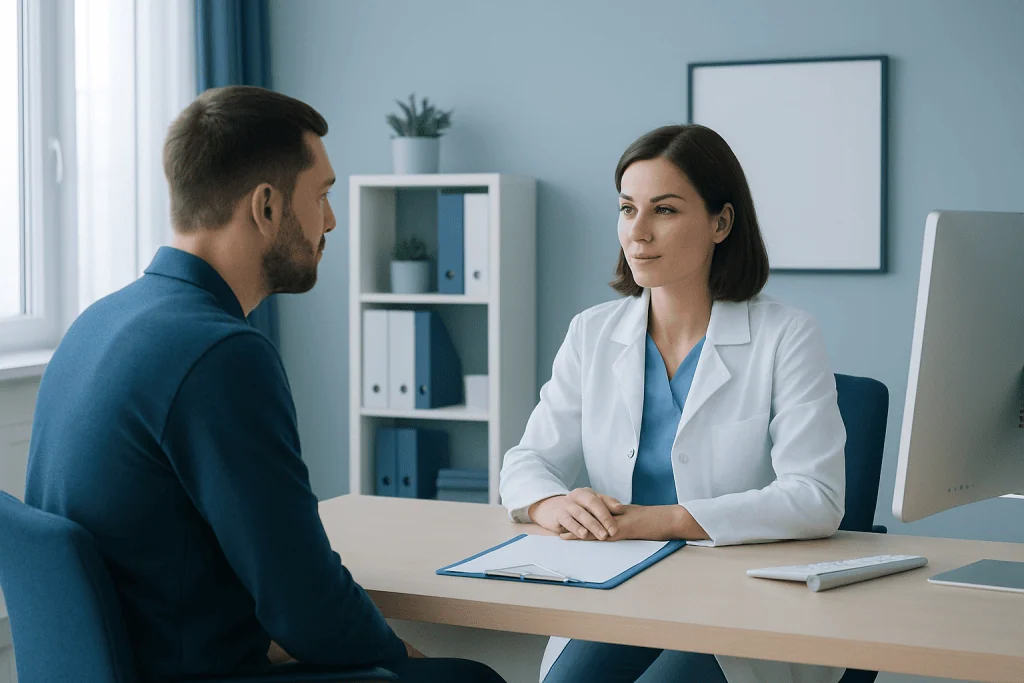 What Happens During Check-In and the Initial Review — first specialist appointment