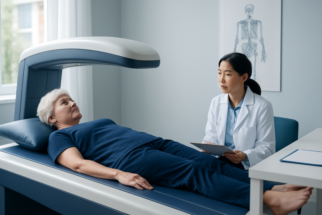 What happens during the test? — bone density scan
