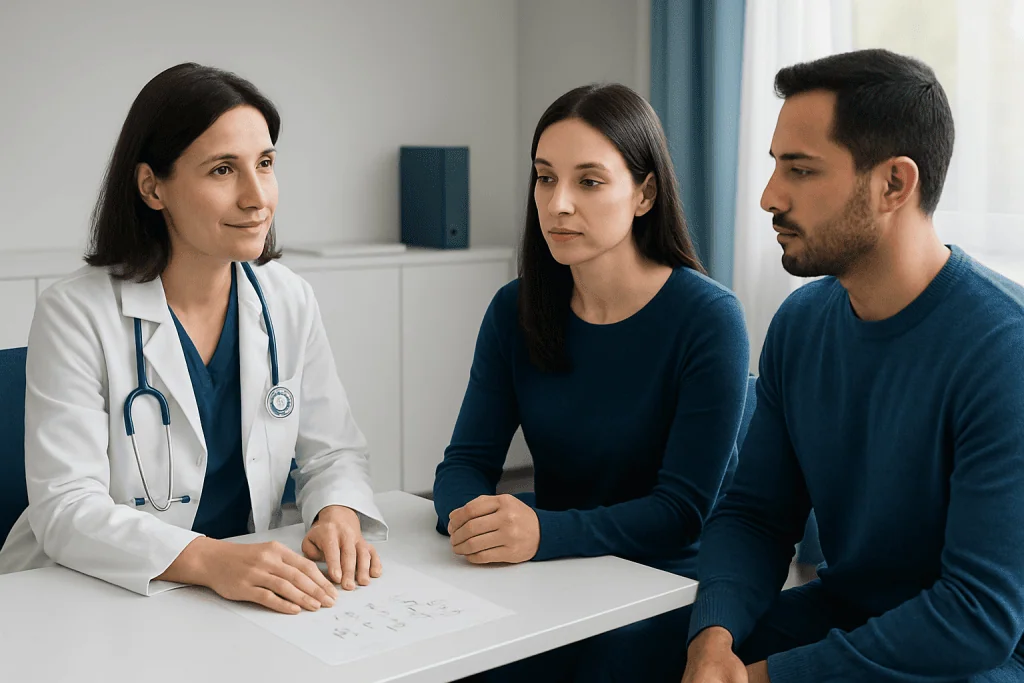 What the test looks for and how results are reported — Fragile X screening before IVF