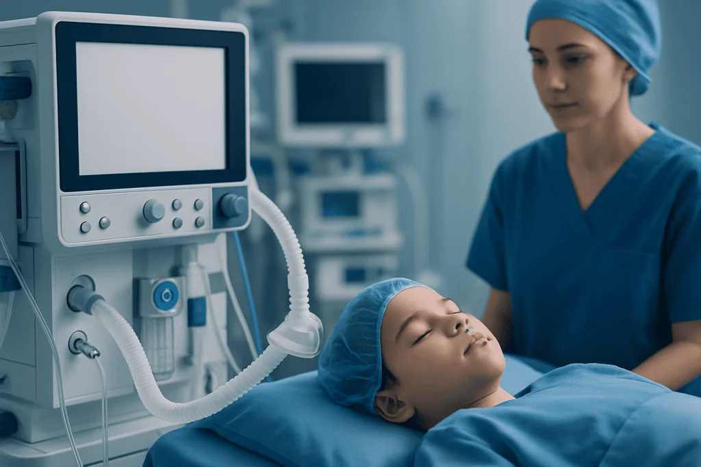 Pediatric patient undergoing epilepsy monitoring in hospital.