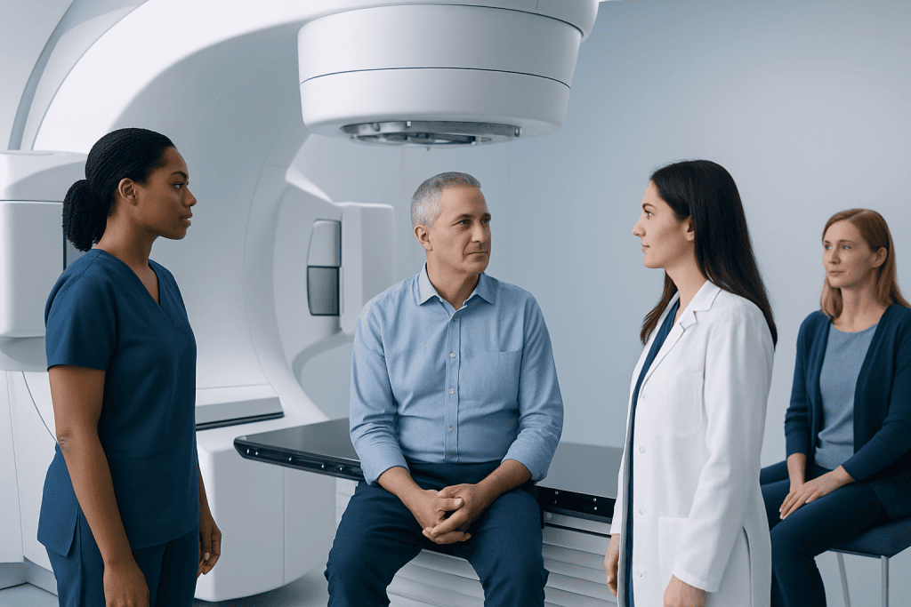 Who patients may meet during the visit — first oncology appointment