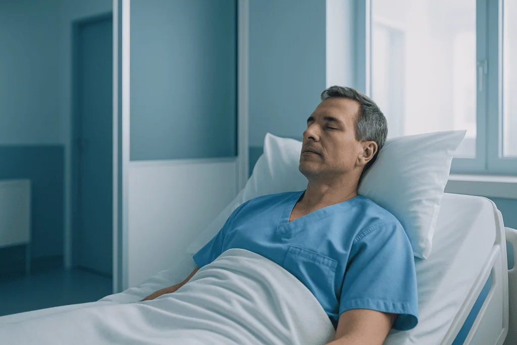 Why Advanced Technology Changed Pediatric Rehabilitation Outcomes for Better Long Term Recovery 1 Patient resting in hospital bed with medical gown in a modern hospital room.