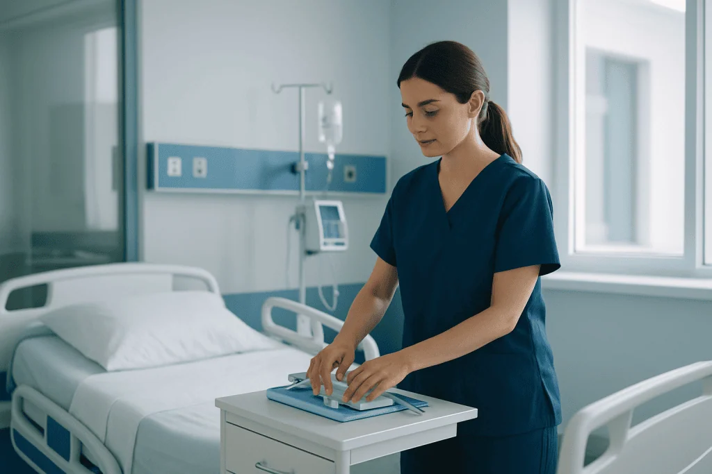 Why More Americans Are Researching Immunotherapy for American Patients 1 Nurse preparing medical documents in a hospital room.
