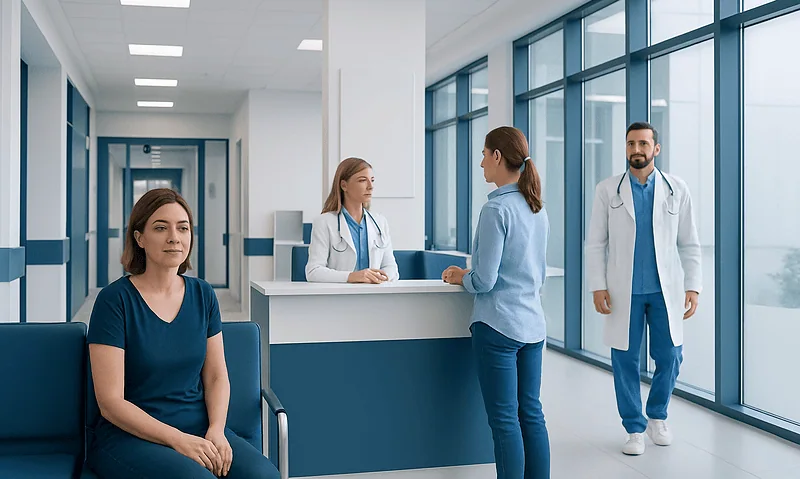 Abscess vs Cyst: Key Differences and How Doctors Tell Them Apart 6 Patients and doctors in a modern hospital reception area.