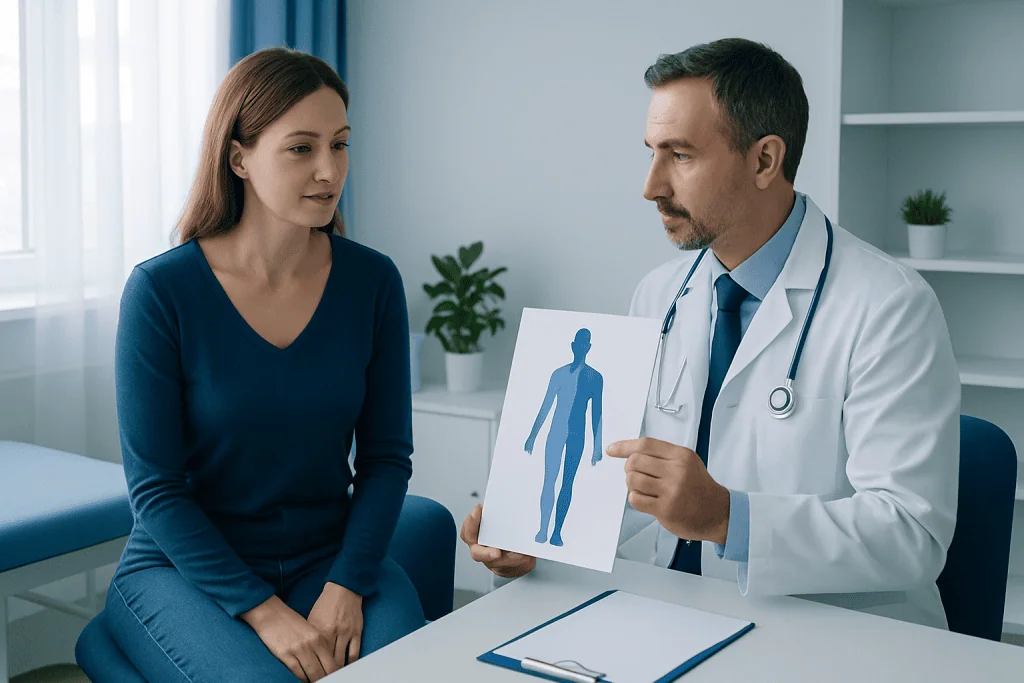 Body areas with lower and higher medical risk — impact play