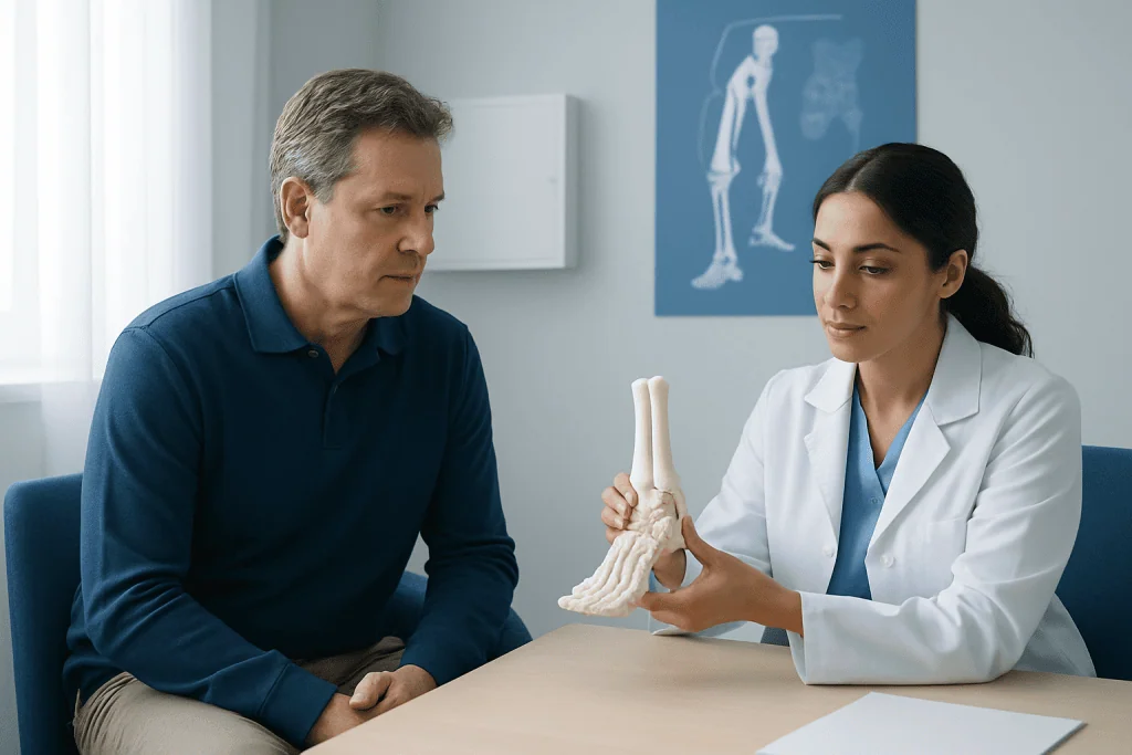 Bones, joints, muscles, tendons, and ligaments — parts of the foot