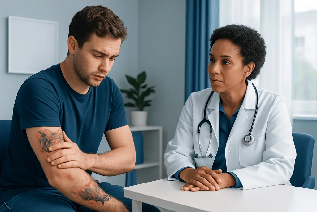 Causes and risk factors — infected tattoo