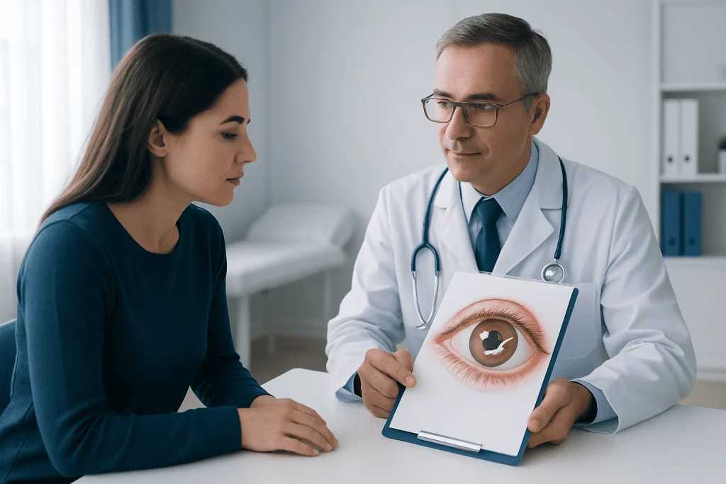 Causes and risk factors — worm inside eyeball