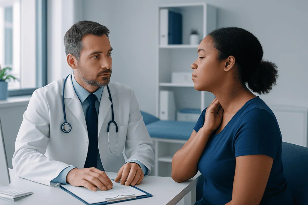Causes and risk factors — black colour in neck