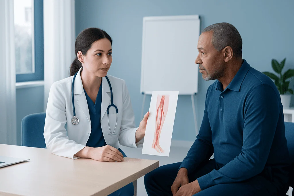 Causes and risk factors for leg artery narrowing — peripheral angioplasty and stenting