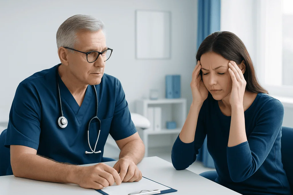 Common causes and related conditions — eye spasm and headache