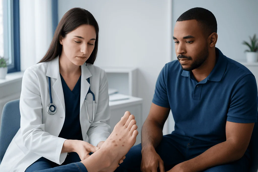 Common causes and risk factors — red pimples on foot