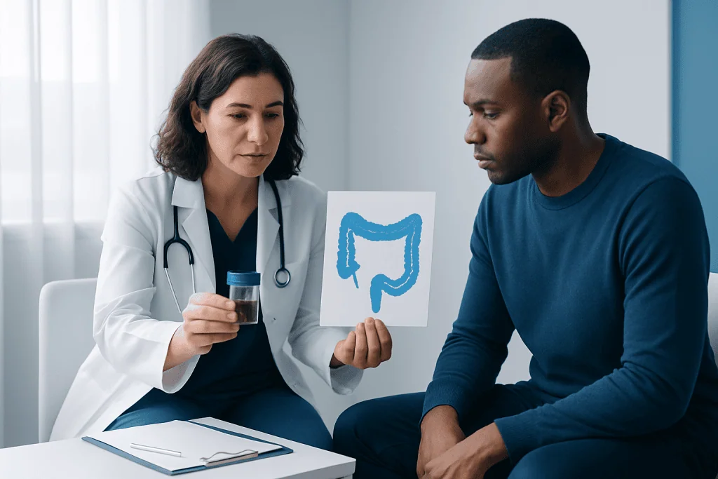 Common causes of black specks and dark stool — colon cancer pictures of black specks in stool