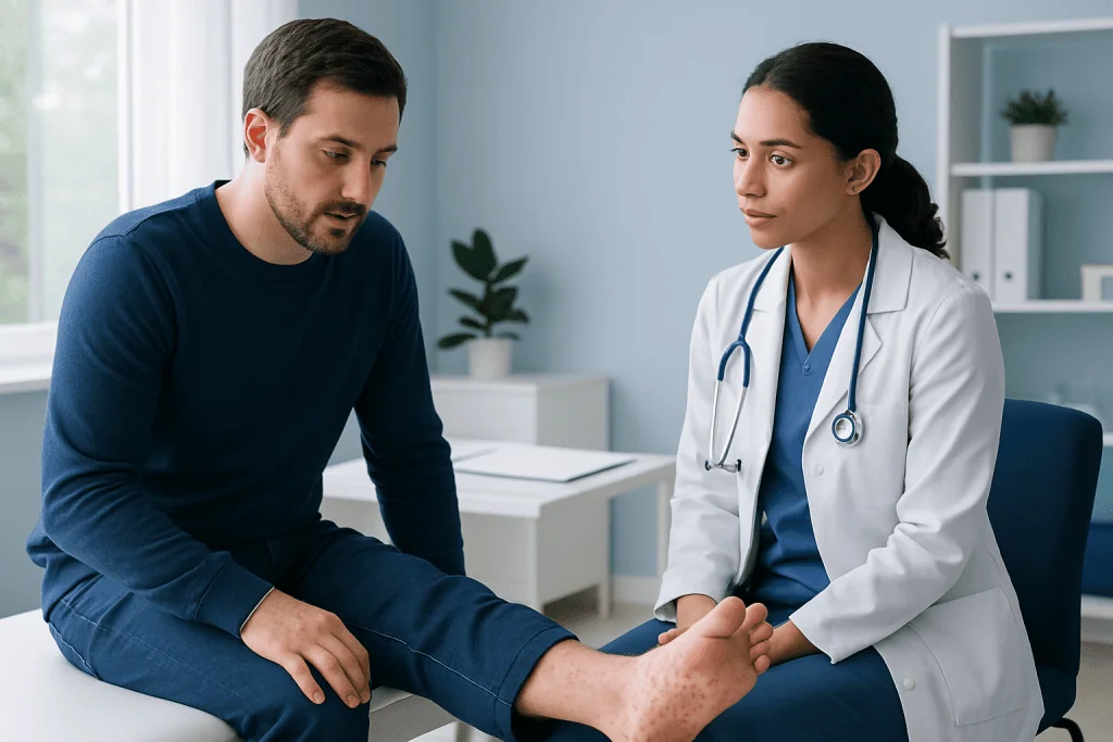Common causes of red spots on feet — red spots on feet