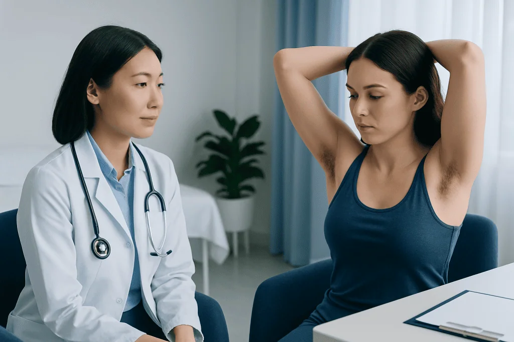 Common concerns: odor, irritation, ingrown hairs, and skin changes — armpit hair