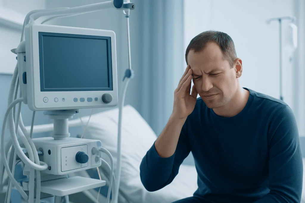 Common sensations and associated symptoms — pressure in head