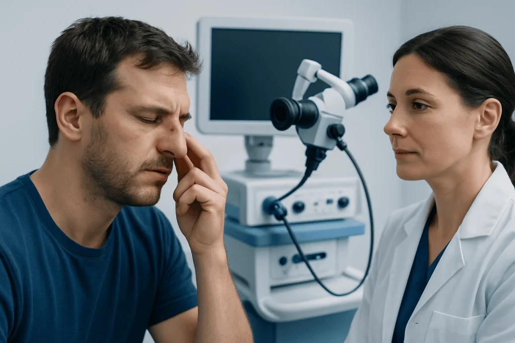 Common signs and symptoms — broken nose