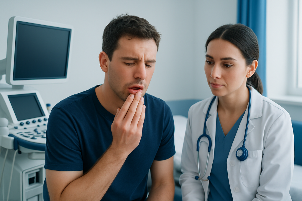 Common signs and symptoms — busted lip
