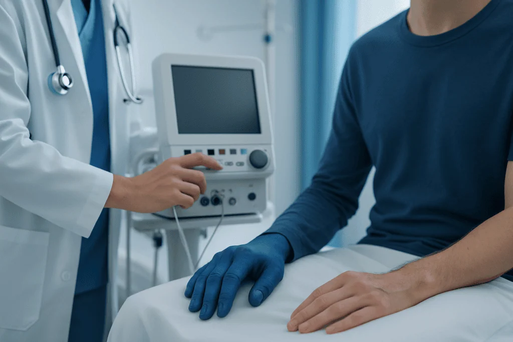 Common symptoms and color changes to notice — blue hands