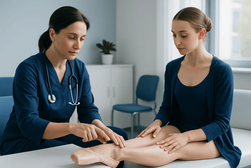 Common symptoms and foot changes — ballerina feet