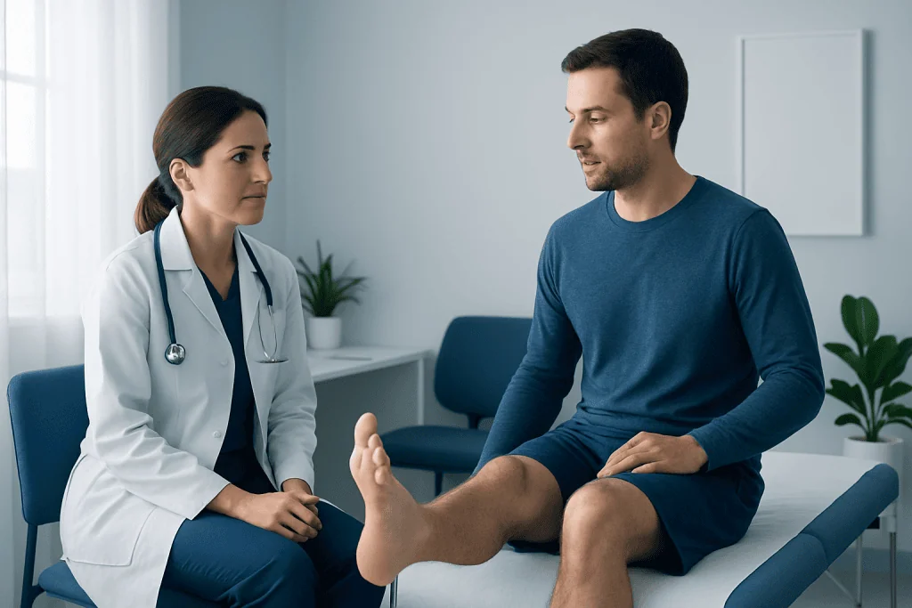 Common symptoms and goals of rehabilitation — ankle strengthening exercises