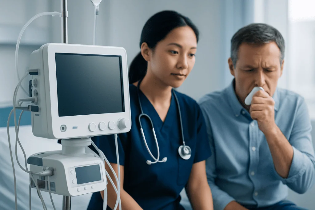 Common symptoms and how the blood may appear — blood during cough