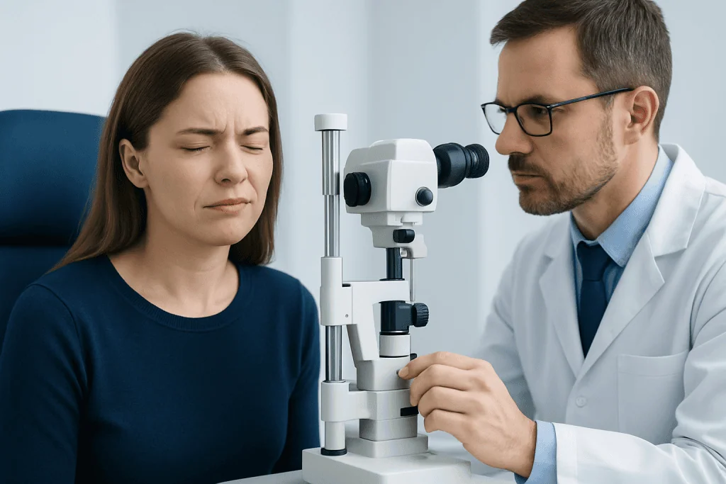 Common symptoms and how they can feel — spasm below eye