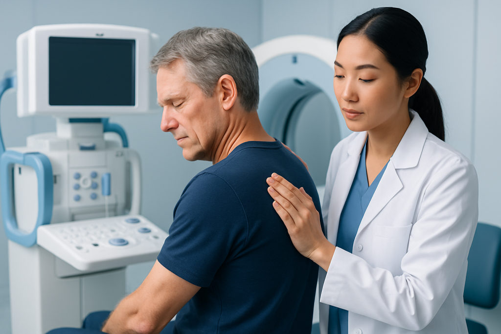 Common symptoms and how they can feel — shoulder blade tenderness