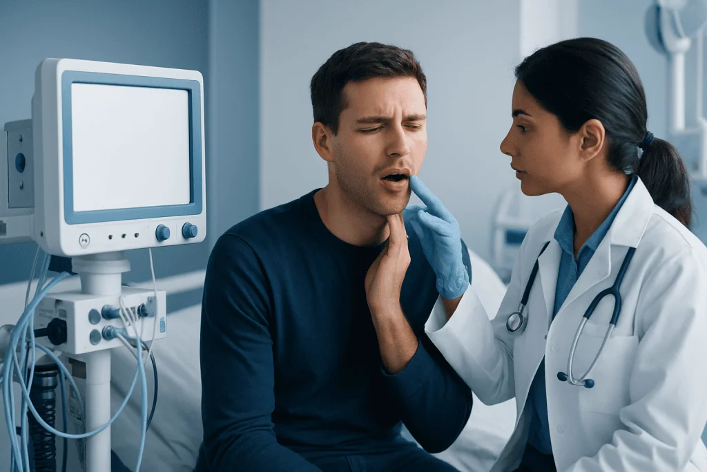 Common symptoms and how they may feel — ulcerated mouth sores