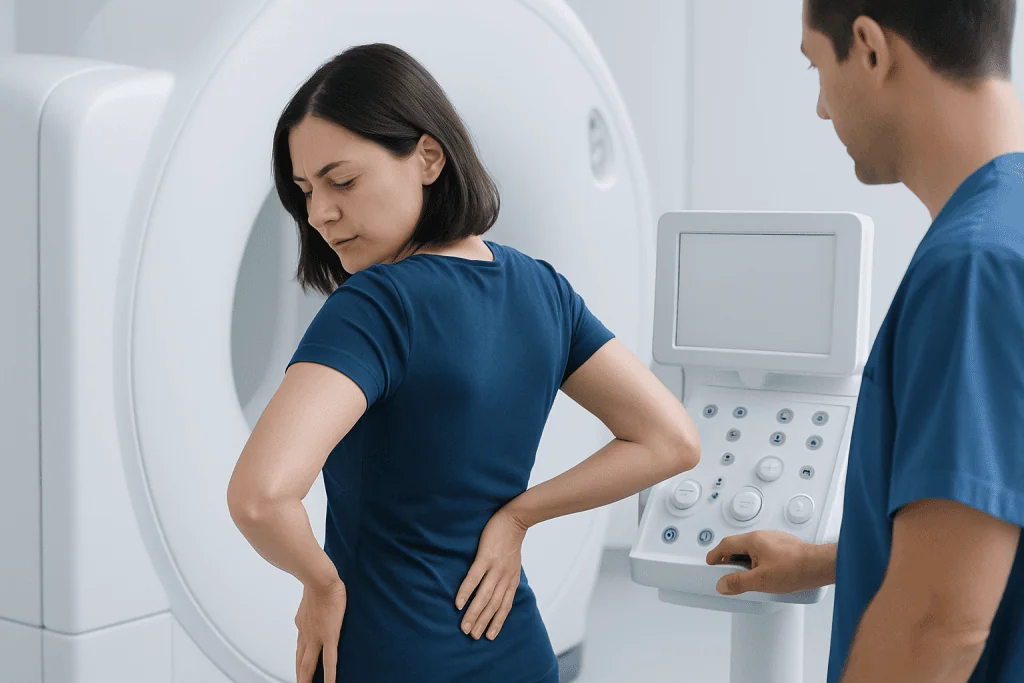 Common symptoms and pain patterns — middle back right side