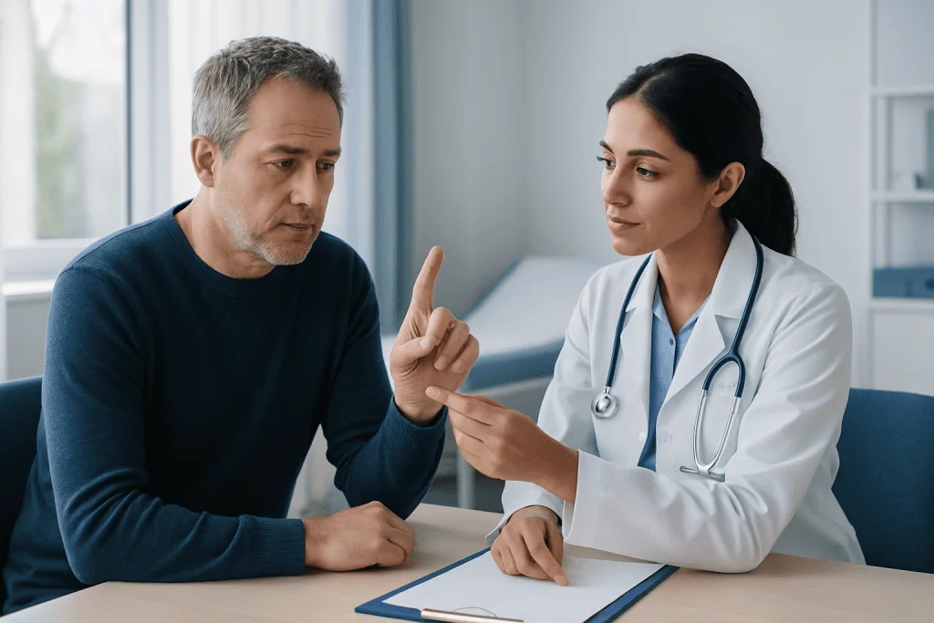 Common symptoms and what they may suggest — index fingertip