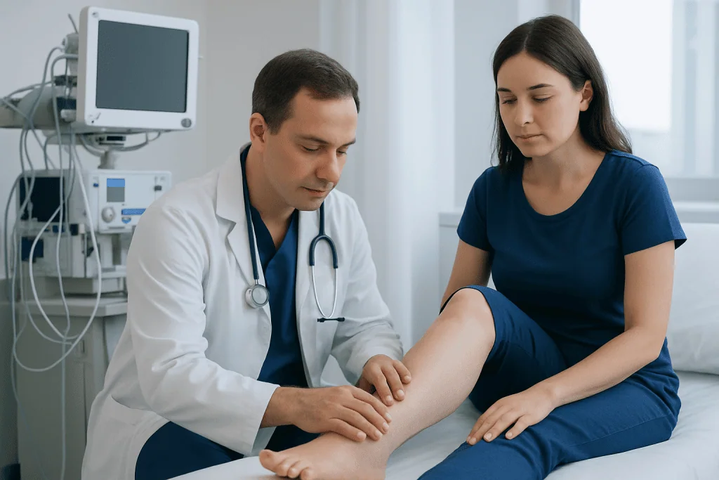 Common symptoms and where swelling appears — peri edema