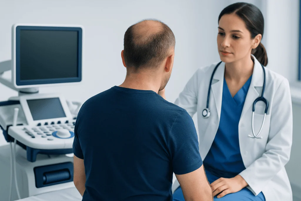 Common symptoms in the crown area — crown of head