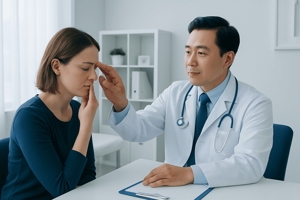 Common symptoms linked to the ethmoid region — ethmoid bone