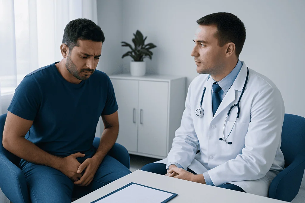 Common symptoms linked to the groin area — groin area