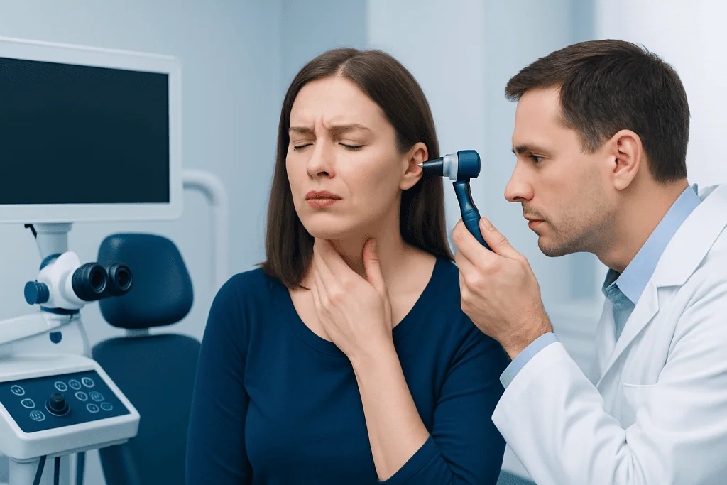 Common Symptoms That Can Come With It — painful sore throat and earache