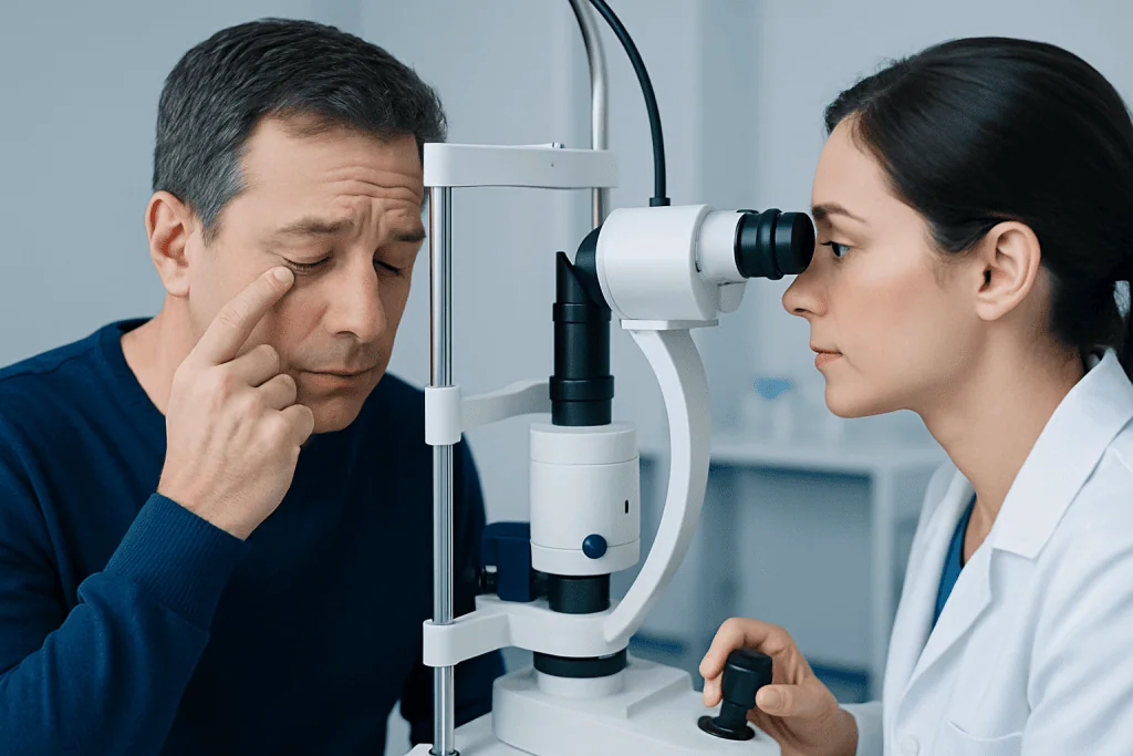 Common symptoms that can happen with an itchy eye — itchy eye