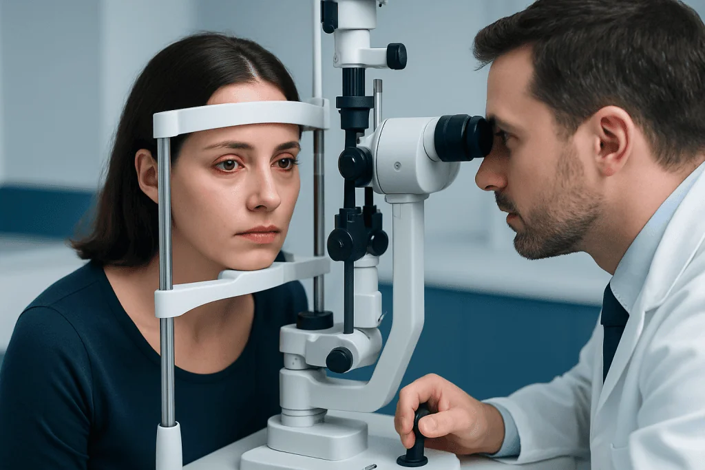 Common symptoms that may occur with red eyes — eye inside red