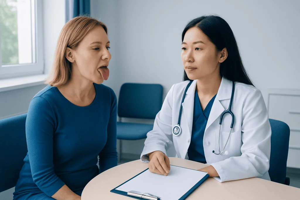Common tongue symptoms and changes — tongue
