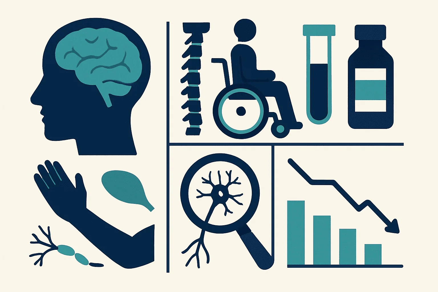 Medical research on neurological diseases and treatment options.