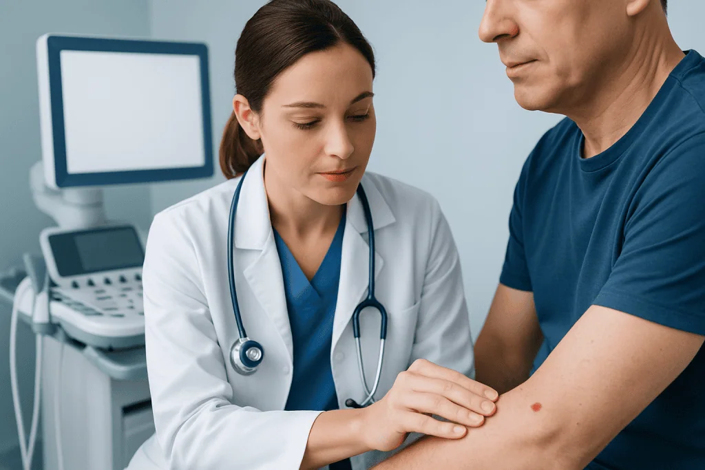 Early signs and how it looks on the skin — cherry angioma
