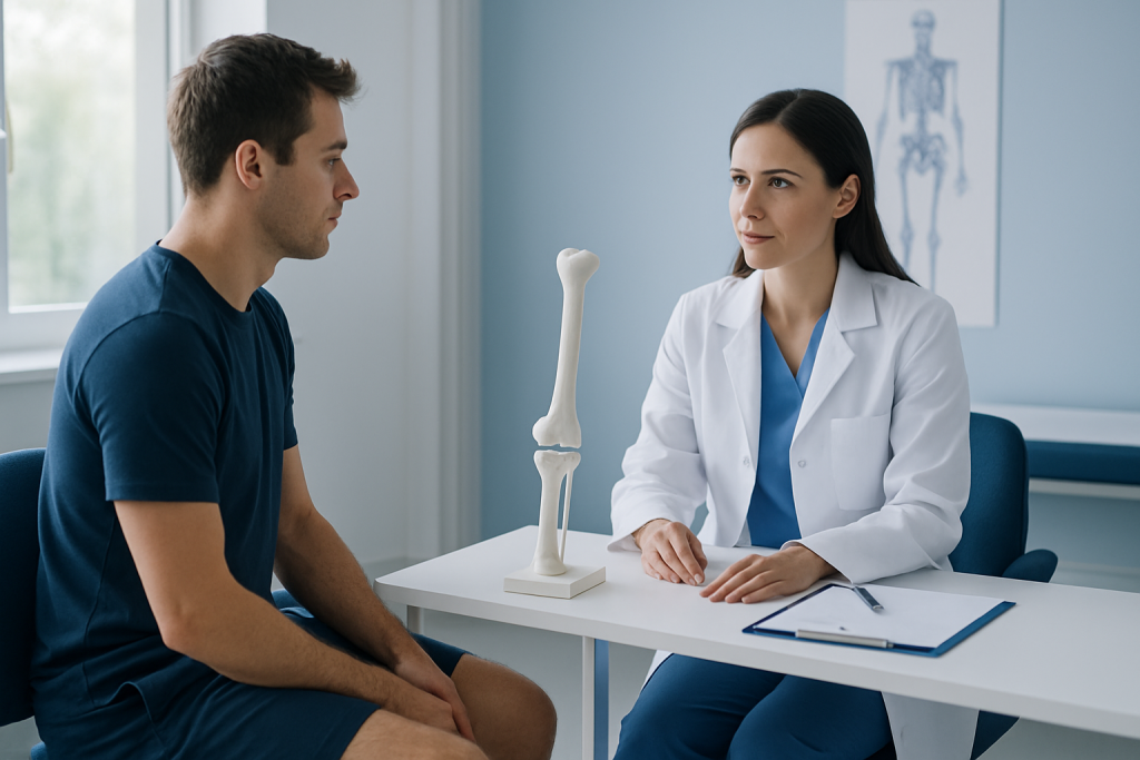 Evaluation before surgery — leg lengthening surgery