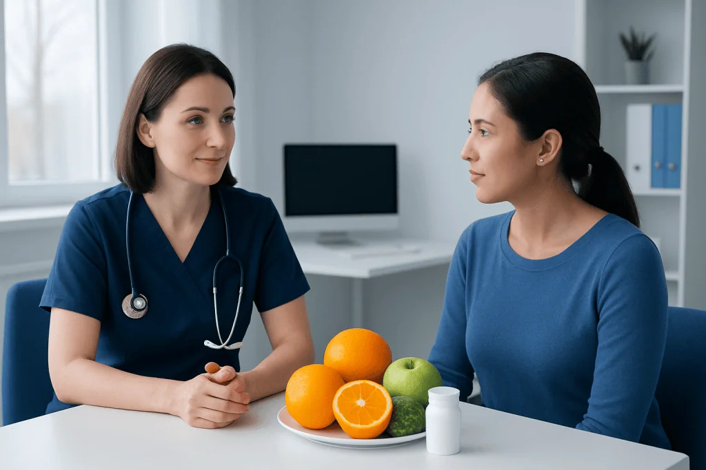 Food sources, supplements, and daily intake — vitamin c