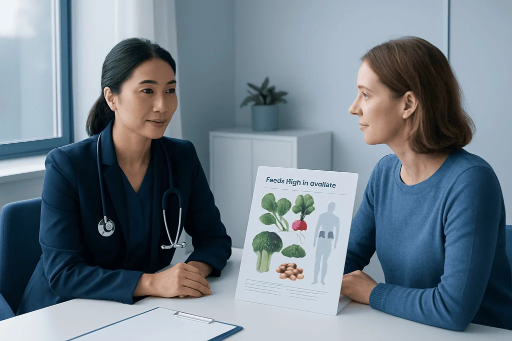 Doctor consulting with patient about diet and health at Acibadem Hospital.