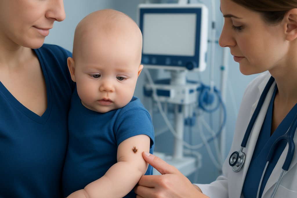How a baby tick bite looks and feels — baby tick
