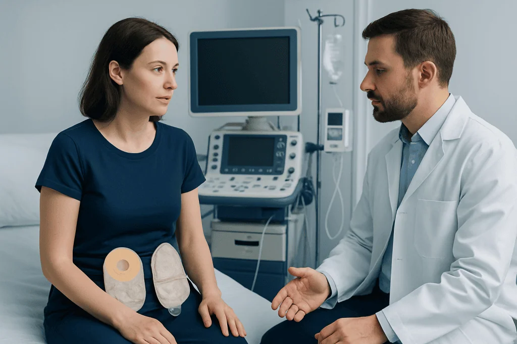 How a clinician tells them apart — ileostomy vs colostomy